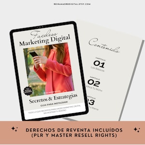 Faceless Digital Marketing, Sin Rostro, Sin Cara, Plantilla Lista, Canva, Ebook, Derecho de Reventa, Master Resell Rights, MRR, PLR, Español imagen 3