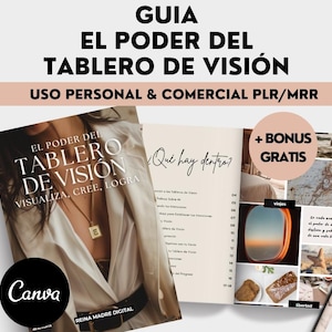 Vision Board 2025 Law of Attraction Dream Map Editable Templates Digital Dream Board Manifestation New Year Proyects 2025 PLR MRR in Spanish