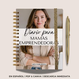 Mompreneur Planner Working Mom Journal Canva Business Guide Busy Mum Digital Journal Goal Setting Printable Instant Download Work in Spanish image 2