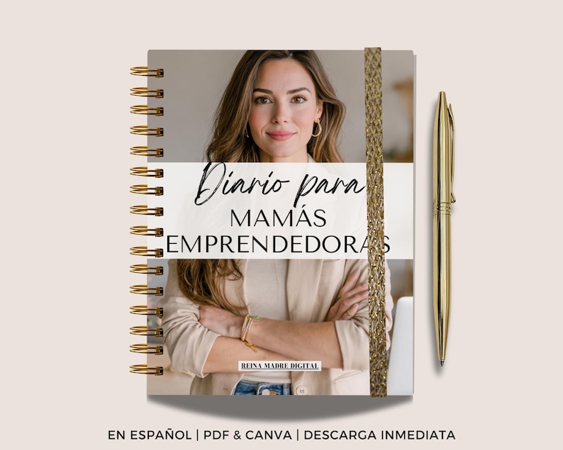 Mompreneur Planner Working Mom Journal Canva Business Guide Busy Mum Digital Journal Goal Setting Printable Instant Download Work in Spanish image 2