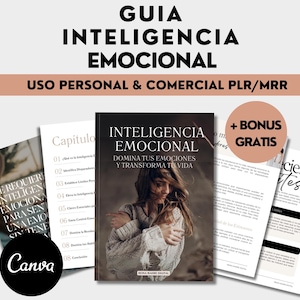 Inteligencia Emocional, Autoconciencia, Autocuidado, Terapia, Plantilla de Coaching, Producto Digital Hecho para Ti, eBook en Canva, español