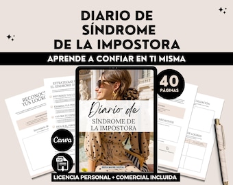 Impostor Syndrome Workbook in Spanish Personal Development Worksheets Coaching Mindset Therapy Resources Self-Help Terapia Diario en Español