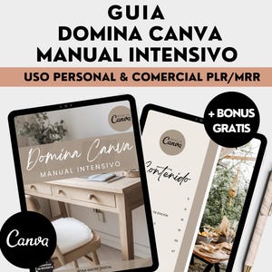 Domina Canva Manual Intensivo Español, Derechos de Reventa, PLR, MRR, DYF ebook, Plantilla Canva, Marketing Digital, Guia Paso a Paso