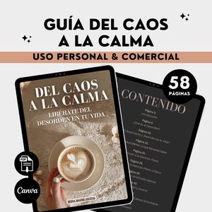 Del caos a la calma coaching coach de salud mindful bienestar terapia mindfulness salud mental stress  canva en español