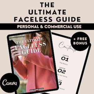 The Ultimate Faceless Guide Digital Marketing For Beginners PLR MRR DFY Digital Marketing Ebook Faceless Passive Income Guide in English