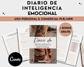 Emotional Intelligence Journal, Workbook, Mental, PLR MRR, Self awareness, Workbook, Planner, Therapy, Boundaries, Digital Download, Spanish