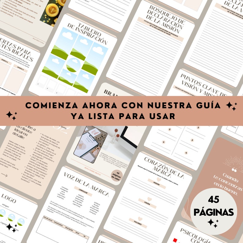 Branding para principiantes con derechos de reventa editable con Canva Workbook Planner Lead Magnet PLR MRR Marketing Español imagen 2