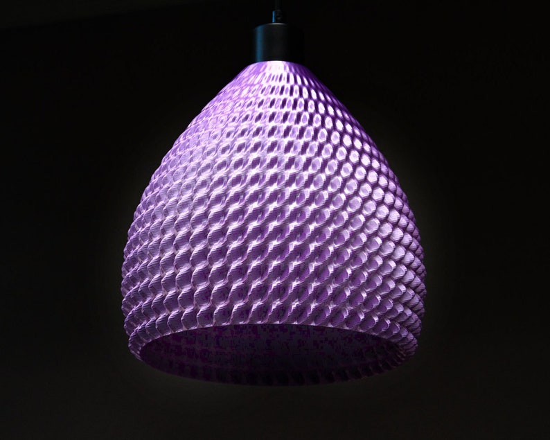 Kolora Krono Shiny Purple hanging pendant lamp ECO Lampshade made of corn starch biodegradable zdjęcie 1