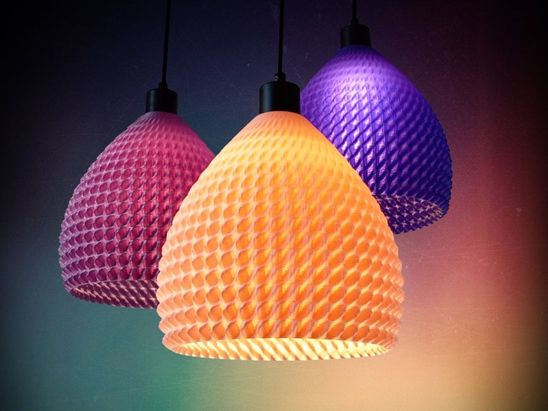 Kolora Krono Shiny Purple hanging pendant lamp ECO Lampshade made of corn starch biodegradable zdjęcie 10