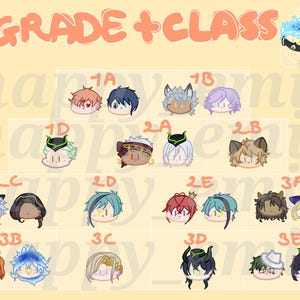 STILL IN-MAKING happyemii, Twisted Wonderland Chibi Heads Fabric Wallpaper Charts