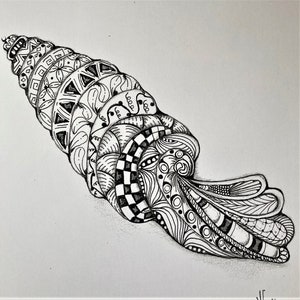 Illustration Fond Marin en noir et blanc
