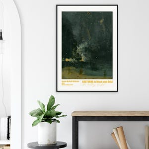James McNeill Whistler Framed Poster – Nocturne in Black and Gold – The Falling Rocket