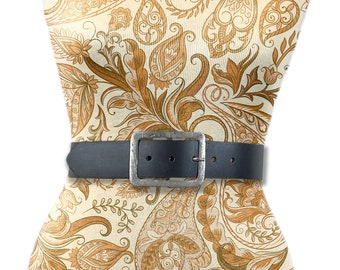 Dames 1,61'' brede riem, luxe brede leren wikkelriem: handgemaakt designercadeau voor vrouwen, perfect voor, brede damesriem, moeder of vrouw