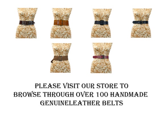 Ladies 1,45'' Wide Belt, Handcrafted Weave Leathe… - image 10