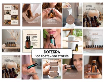 Modelos de posts para Instagram da doTERRA | Editáveis no Canva (Download digital)