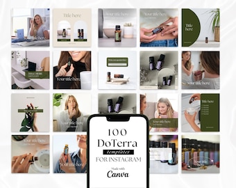Modelos para Instagram da DoTerra | Minimalista, Verde, Defensores do Bem-Estar (Canva)