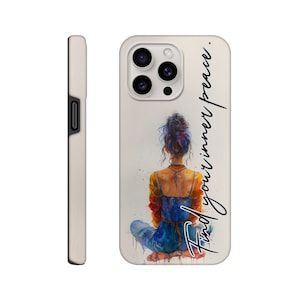 Gift for Yoga Lovers: Serenity Tough Phone Case, Durable Protection for iPhone and Samsung Models