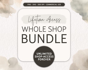Whole Shop Clipart Bundle, Unlimited lifetime Shop Access, Entire Store Bundle, Collection of High Quality Watercolor Clipart PNG and SVG