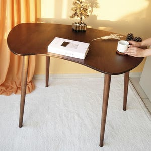 Handmade Birch Plywood Desk, Mid Century Modern, Rustic Office Desk