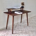 Handmade Walnut & Beech Wood Desk: Mid-Century Modern Home Office