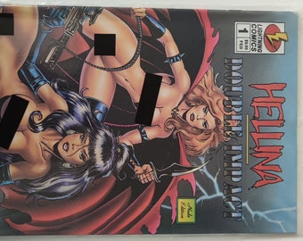 Lightning Comics Hellina/Double Impact Comic Book #1 (1997) Sealed And Certificate