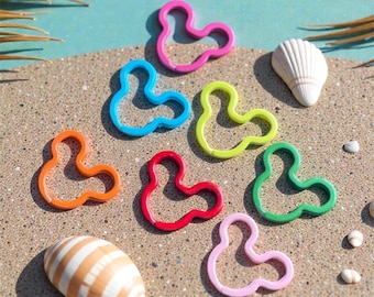 Llaveros divididos de Mickey Mouse con polvo de hadas, regalo de crucero de Disney, extensor de pescado