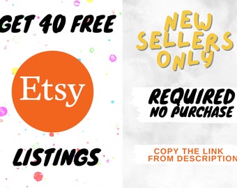 Start Your Dream Shop - 40 Etsy Listings Credit, Open Your Store Today, No Purchase Required - New Seller Gift