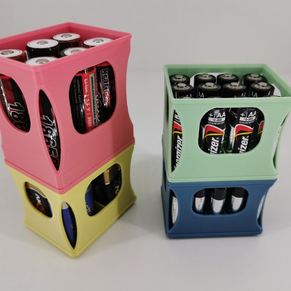 Batteriekiste Akku Kasten Stapelbox Aufbewahrung stapelbar 3D-Druck