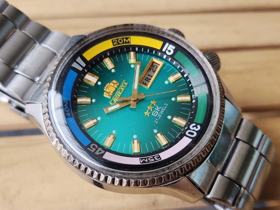 Rare Vintage Orient King Diver SK KD Green Dial A… - image 8