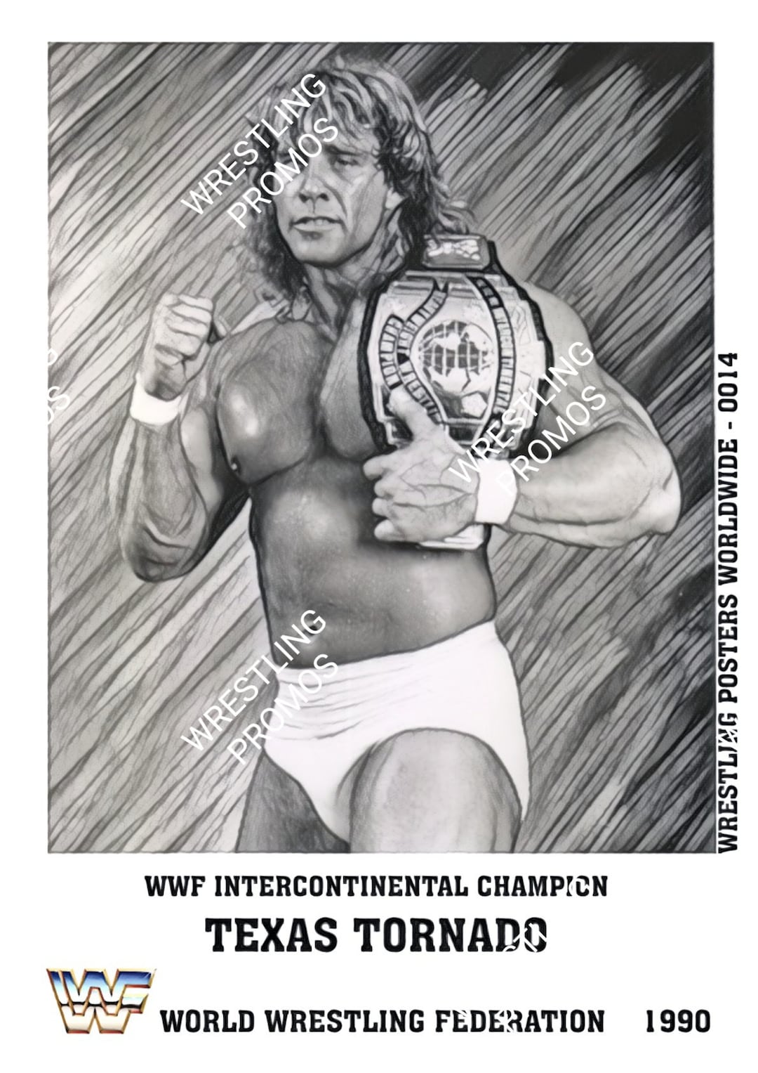 14.. WWF the Texas Tornado Kerry Von Erich Custom 0014 1990 Quality A4