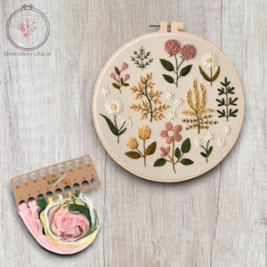 Kit de bordado con patrón de flores, bordado a mano, kit de costura para principiantes, kit de bordado de animales, punto de cruz, arte moderno
