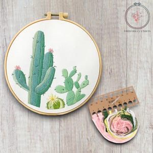 Modern Floral Embroidery Kit, Beginners Hand Vintage Girl Cross Stitch, Easy Art Hoop Kit, Diy Starter Craft Kit For Adults