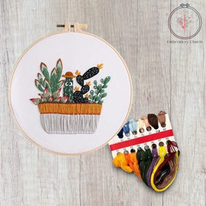 Modernes Blumenstickerei-Kit, Anfänger Hand Vintage Girl Kreuzstich, einfaches Art Hoop Kit, Diy Starter Craft Kit für Erwachsene