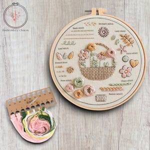Kit de bordado con patrón de flores, bordado a mano, kit de costura para principiantes, kit de bordado de animales, punto de cruz, arte moderno