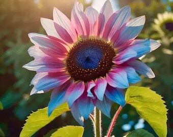 50 PCS Twin-blossom Blue Over Pink Sunflower Seeds Flowers 50 PCS Twin-blossom Blue Over Pink Sunflower Seeds Flowers