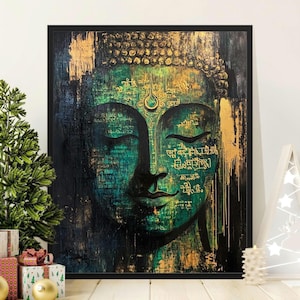 Buddha Wall Art Print, Meditation Room Decor, Spiritual Zen Artwork, Sacred Buddhist Poster, Peaceful Home Wall Hanging, Relaxing Art