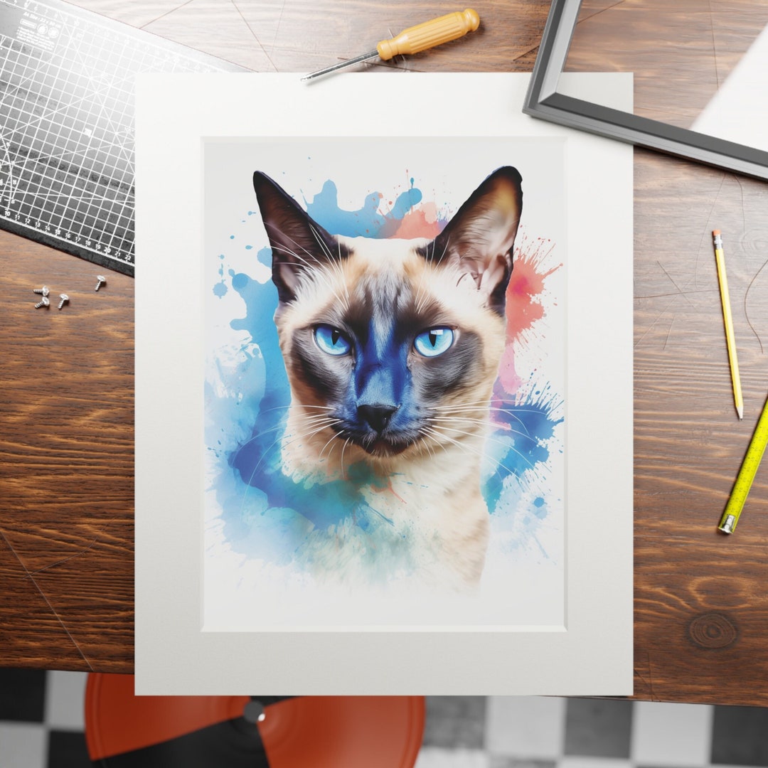 Watercolor Siamese Cat Fine Art Print Cat Poster Cat Wall Art Cat ...