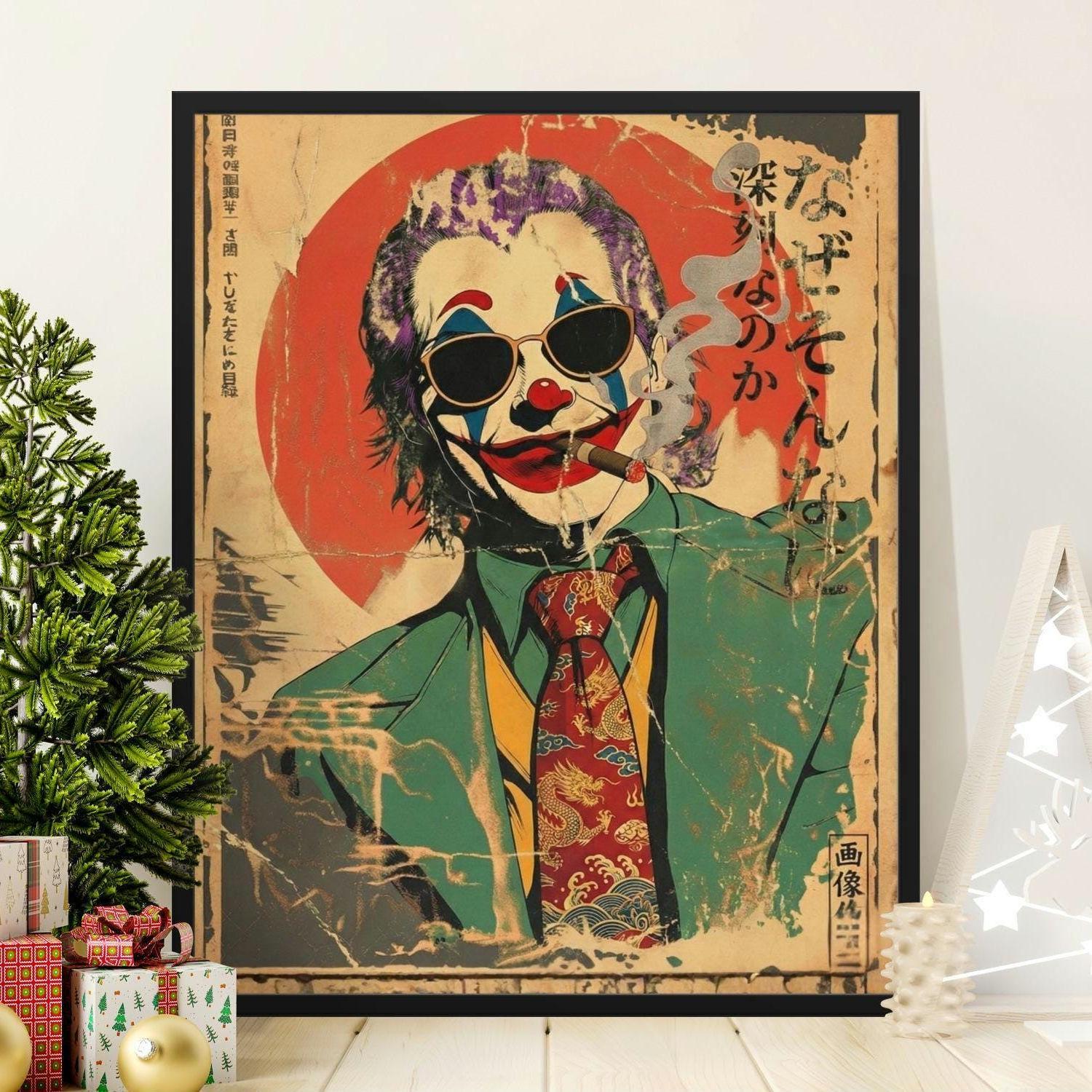 clown smoking a cigarette painting Clown Smoking Art