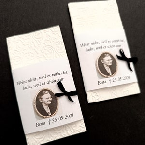 Regalo de funeral, regalo personal, funeral, entierro, servicio conmemorativo, con fotografía, diseñado individualmente.