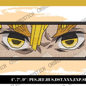 Może przedstawiać: Zbliżenie na oczy postaci anime z żółtymi włosami. Oczy postaci są szeroko otwarte i mają zdecydowany wyraz. Obraz jest oprawiony w czarną ramkę i dostępny w rozmiarach 4", 7" i 9".