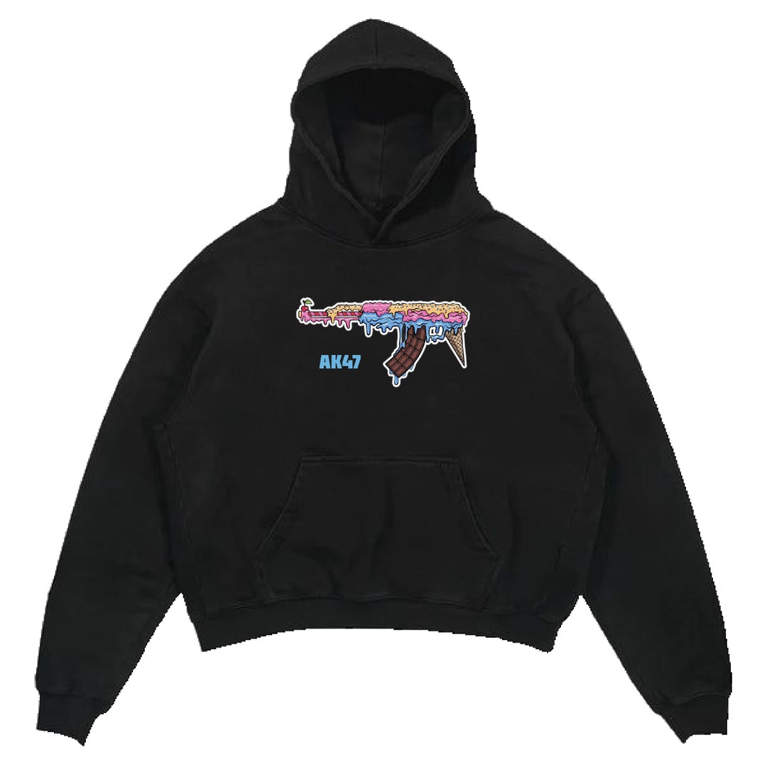 AK47 Ice Cream Hoodie, Oversized Hoodie Etsy