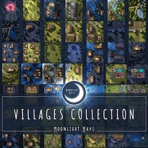 Fantasy Villages Battle Maps Collection 1 voor DnD en Pathfinder TTRPG's