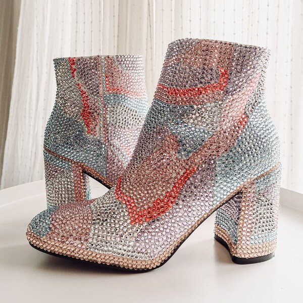 tarra rhinestones boots