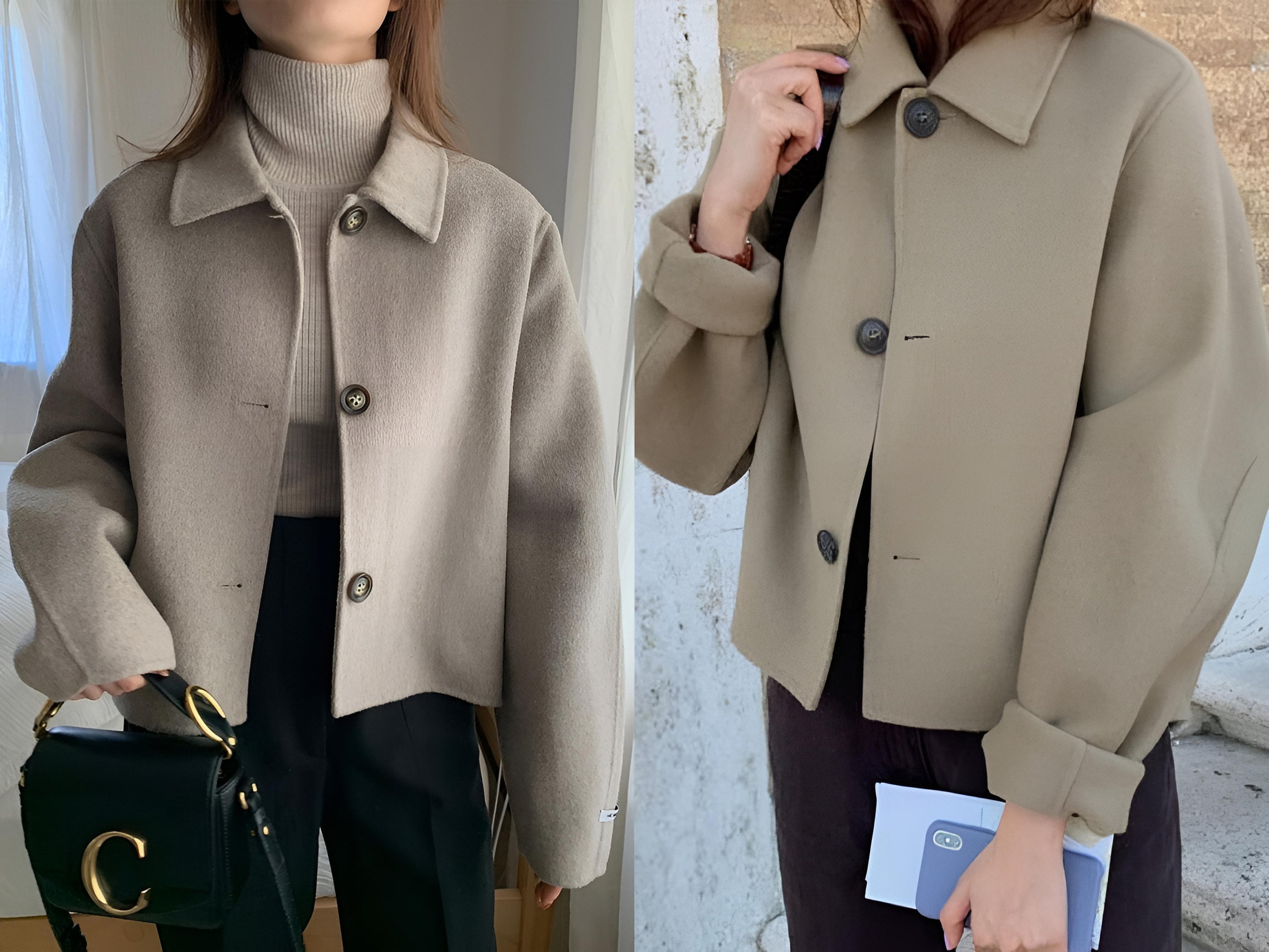 Wool Short Jacket Sewing Pattern, Wool Short Jacket, Wool Wool Short Jacket Sewing Pattern, Wool Short Jacket, Wool