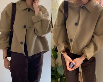 Wool Short Jacket Sewing Pattern, Wool Short Jacket, Wool Wool Short Jacket Sewing Pattern, Wool Short Jacket, Wool