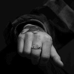 Silber Arbeitsring, Street style Silberring, Punk Silber Ring, Silber Ring für Männer, Silber Bandring, folierter Ring, Comfort Fit Ring