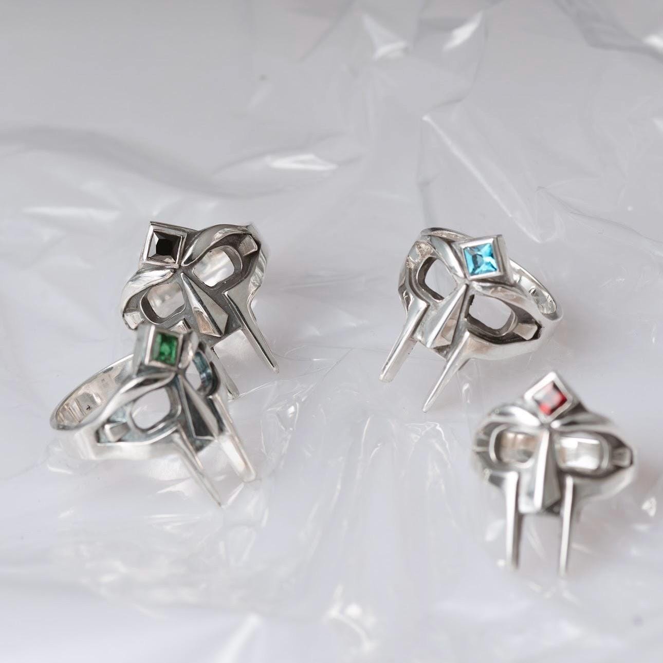 Mf Doom Mask Gladiator Style Silver Stainless Steel Ring Stainless Size 7-14 - Foto 5