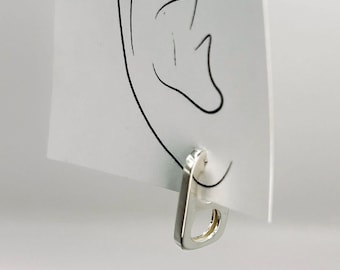 MONO-oorbel, handgemaakt. Sterlingzilver. ENKELE frisdrankblikje oorbel, bengeloorbel frisdrankblikje bedel frisdrankblikje treklipje. Herenoorbel. Cadeau voor mannen