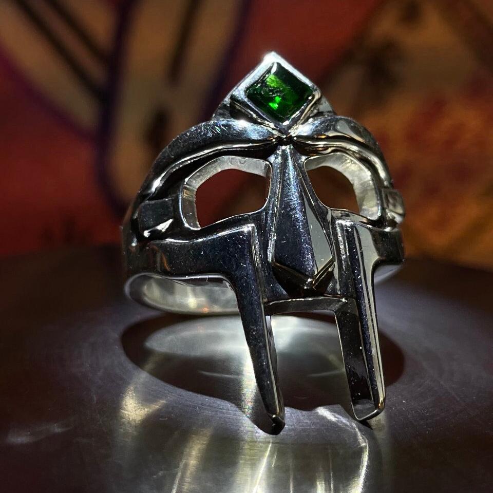 Mf Doom Mask Gladiator Style Silver Stainless Steel Ring Stainless Size 7-14 - Foto 3