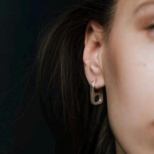 Soda jewelry set, silver earrings, sterling silver pull tab earring, minimal style earring